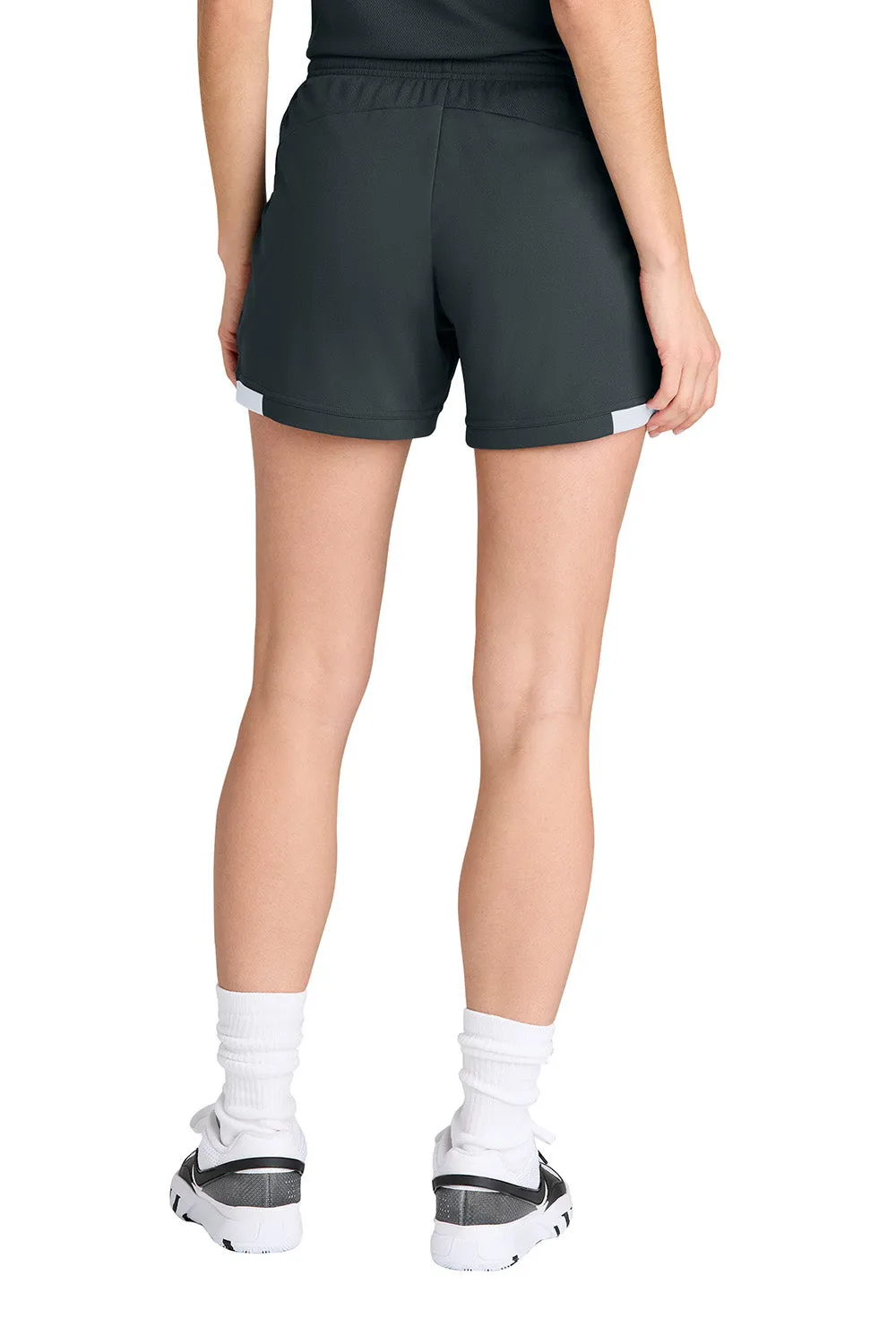 Sport-Tek Womens Club Moisture Wicking Shorts - Iron Grey/White Clothing Sport-Tek