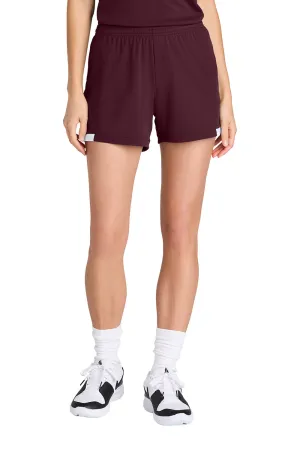 Sport-Tek Womens Club Moisture Wicking Shorts - Maroon/White Clothing Sport-Tek