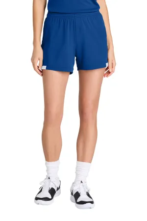 Sport-Tek Womens Club Moisture Wicking Shorts - True Royal Blue/White Clothing Sport-Tek