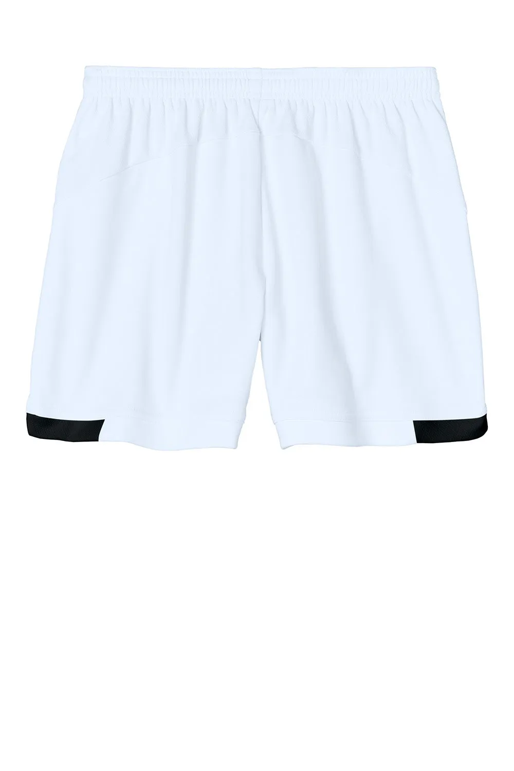 Sport-Tek Womens Club Moisture Wicking Shorts - White/Black Clothing Sport-Tek