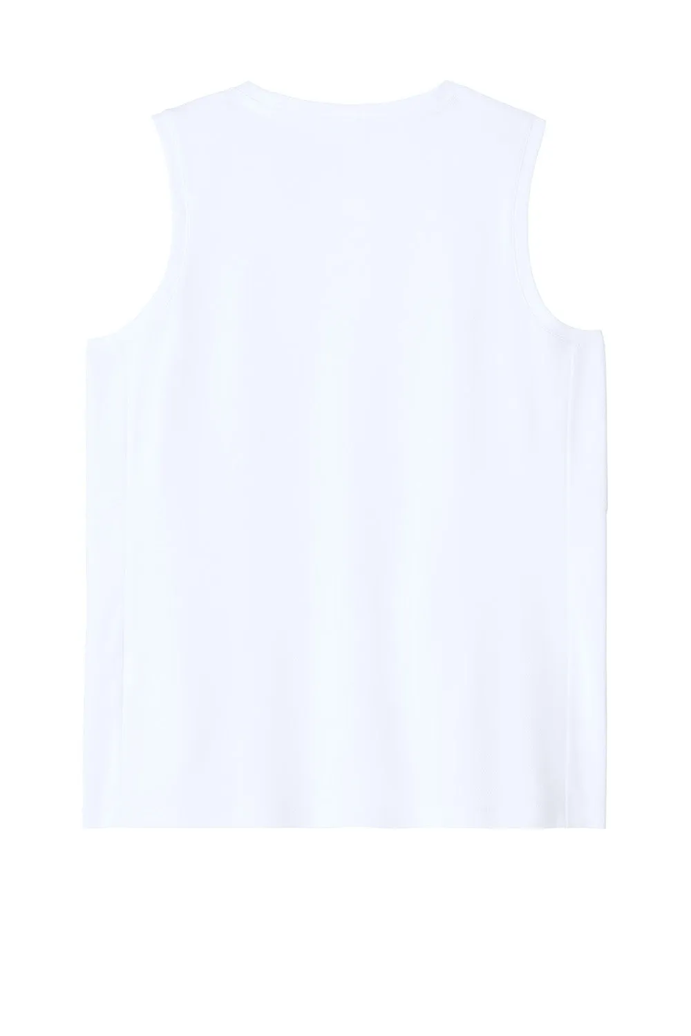 Sport-Tek Womens Club Moisture Wicking V-Neck Tank Top - White/White Clothing Sport-Tek