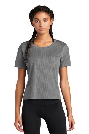 Sport-Tek Womens Draft Crop Short Sleeve Crewneck T-Shirt - Dark Grey Clothing Sport-Tek