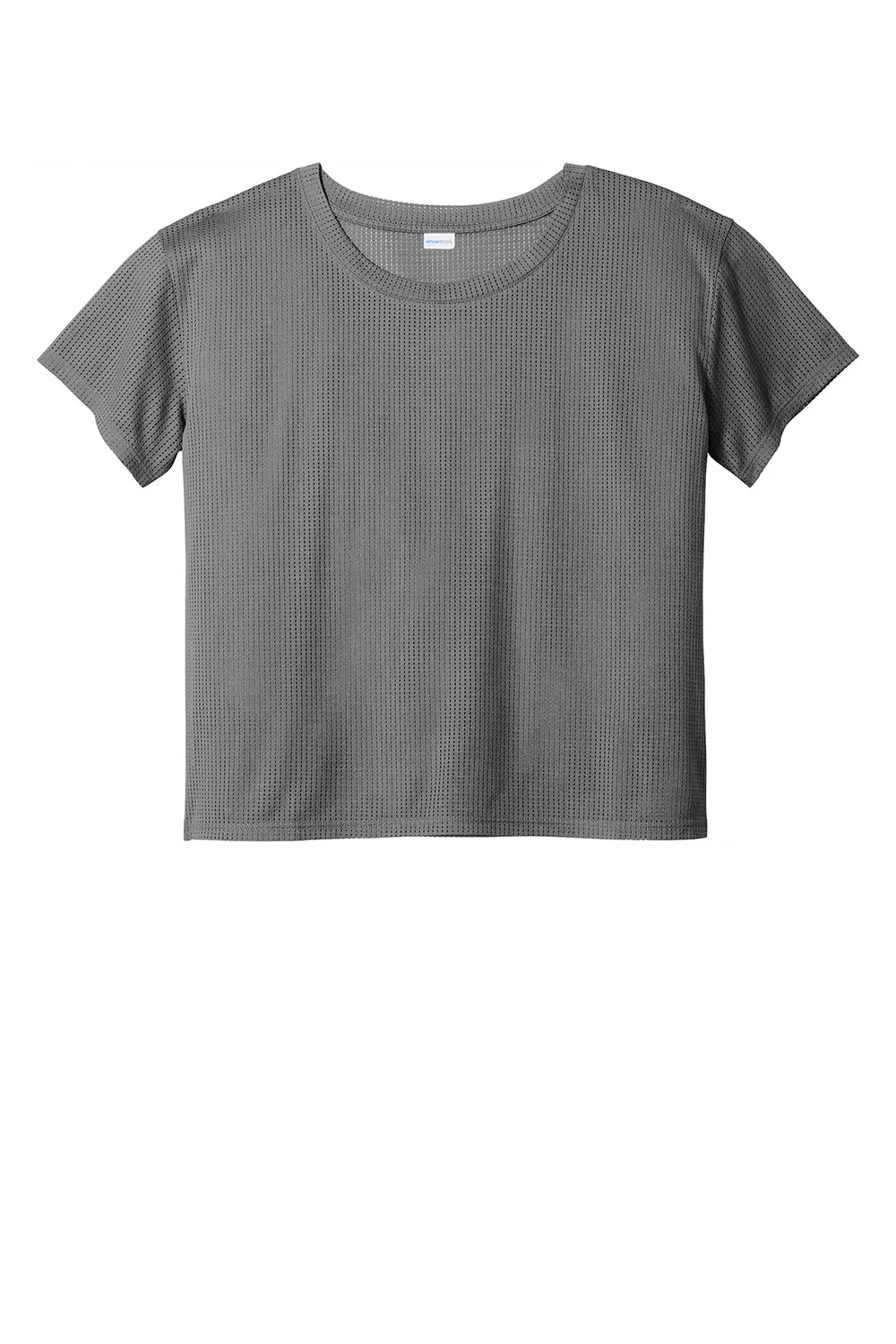Sport-Tek Womens Draft Crop Short Sleeve Crewneck T-Shirt - Dark Grey Clothing Sport-Tek