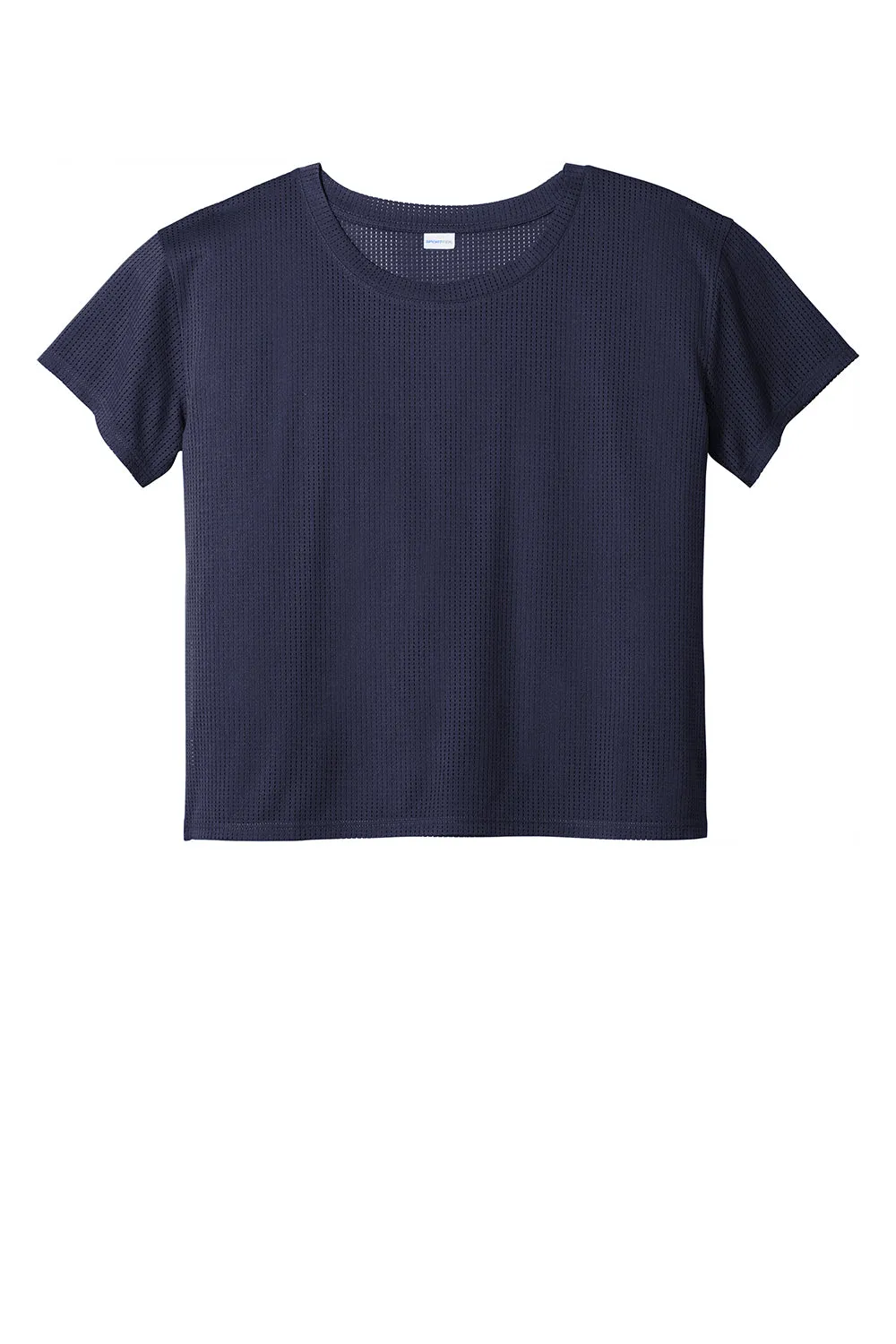 Sport-Tek Womens Draft Crop Short Sleeve Crewneck T-Shirt - True Navy Blue Clothing Sport-Tek
