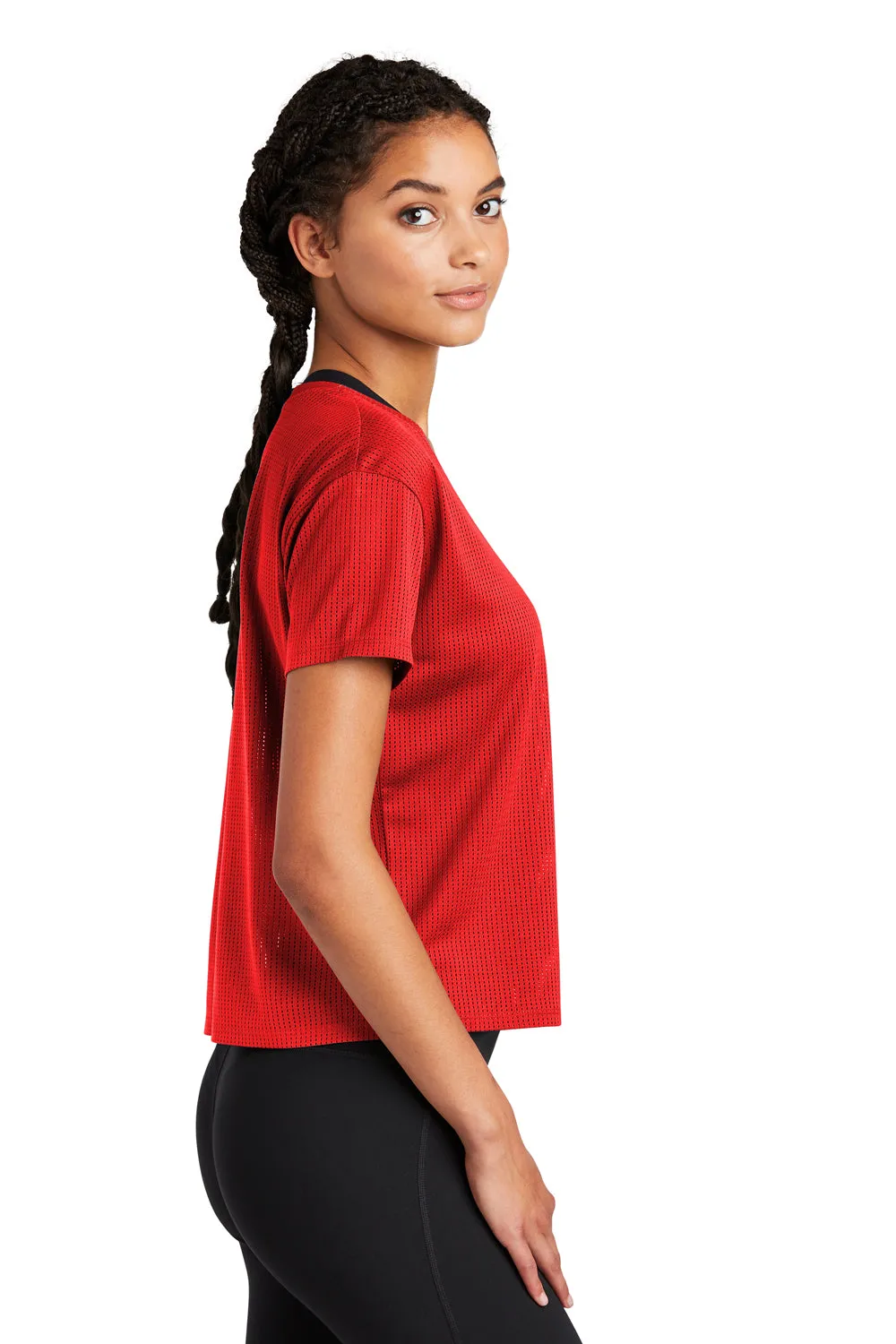Sport-Tek Womens Draft Crop Short Sleeve Crewneck T-Shirt - True Red Clothing Sport-Tek
