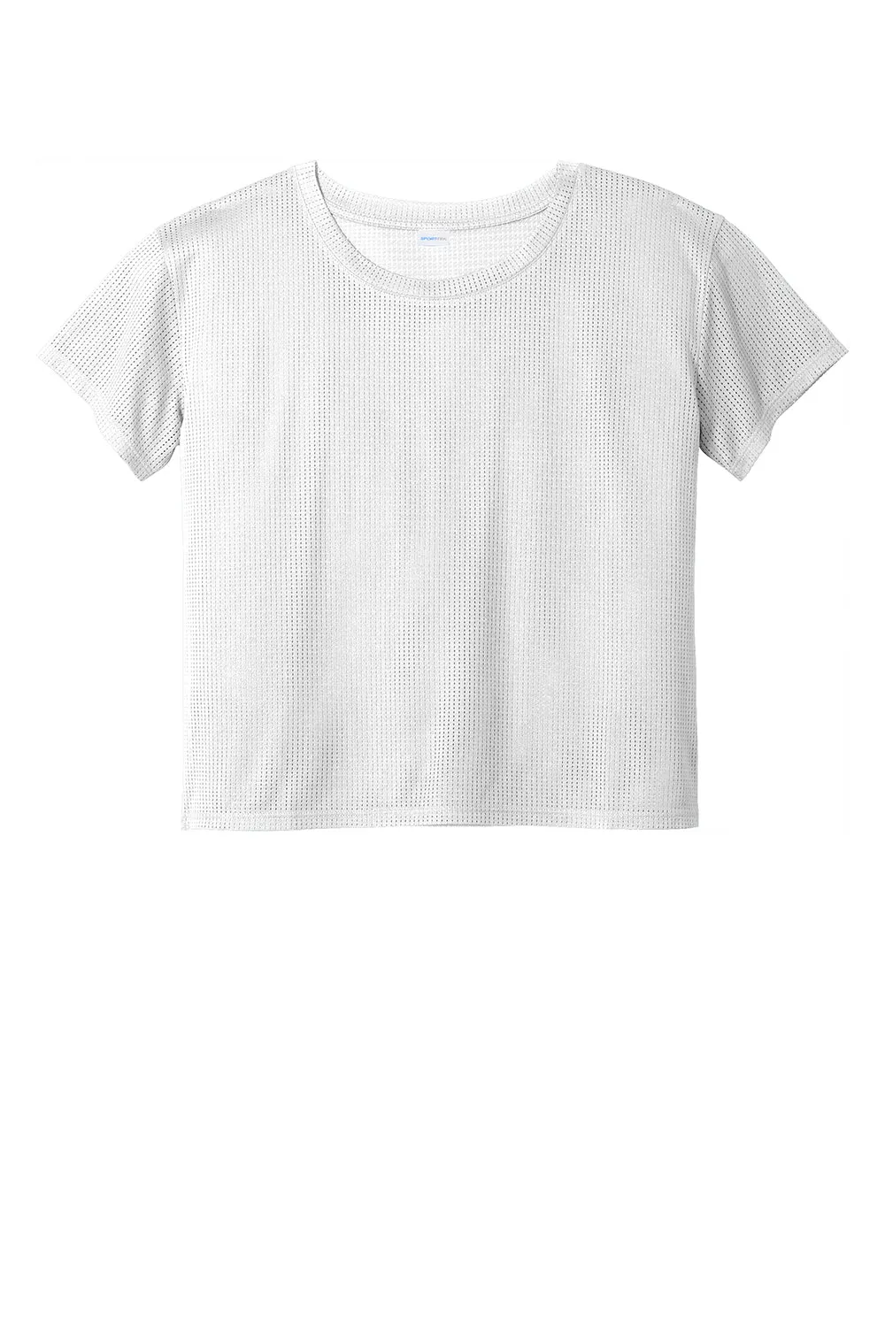 Sport-Tek Womens Draft Crop Short Sleeve Crewneck T-Shirt - White Clothing Sport-Tek