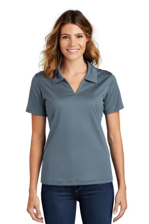 Sport-Tek Womens Dri-Mesh Moisture Wicking Short Sleeve Polo Shirt - Steel Grey Clothing Sport-Tek