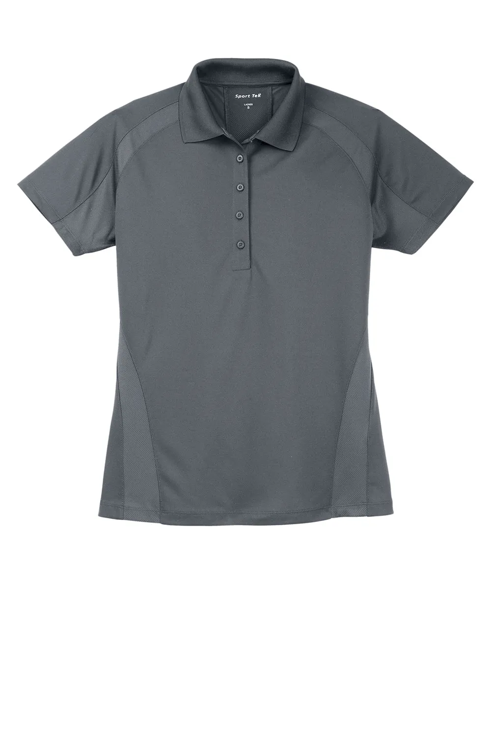Sport-Tek Womens Dri-Mesh Moisture Wicking Short Sleeve Polo Shirt - Steel Grey Clothing Sport-Tek