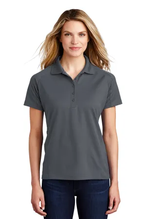 Sport-Tek Womens Dri-Mesh Moisture Wicking Short Sleeve Polo Shirt - Steel Grey Clothing Sport-Tek