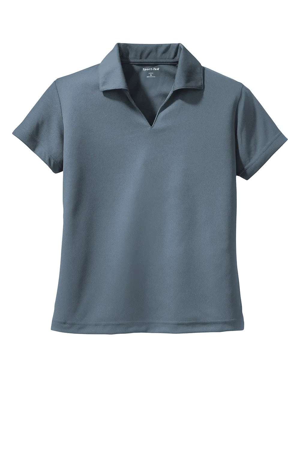 Sport-Tek Womens Dri-Mesh Moisture Wicking Short Sleeve Polo Shirt - Steel Grey Clothing Sport-Tek
