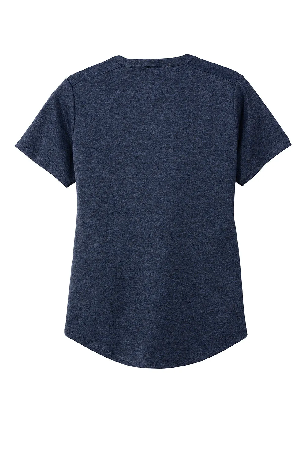 Sport-Tek Womens Endeavor Moisture Wicking Short Sleeve Polo Shirt - Heather Dark Royal Blue - Closeout Clothing Sport-Tek
