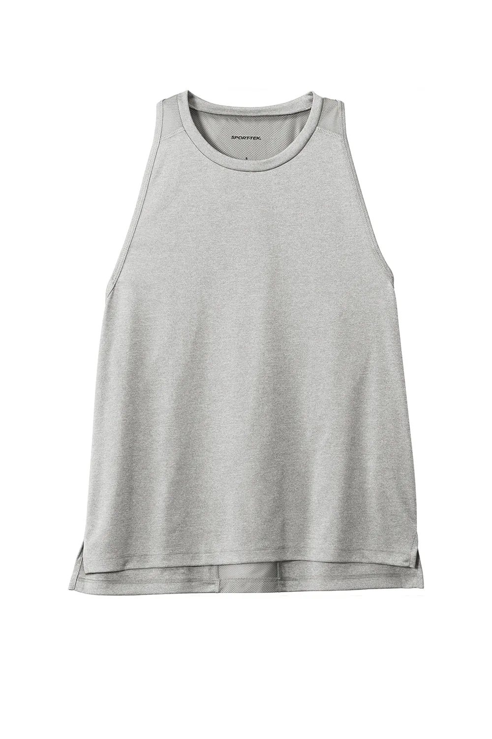 Sport-Tek Womens Endeavor Moisture Wicking Tank Top - Heather Light Grey/Light Grey - Closeout Clothing Sport-Tek