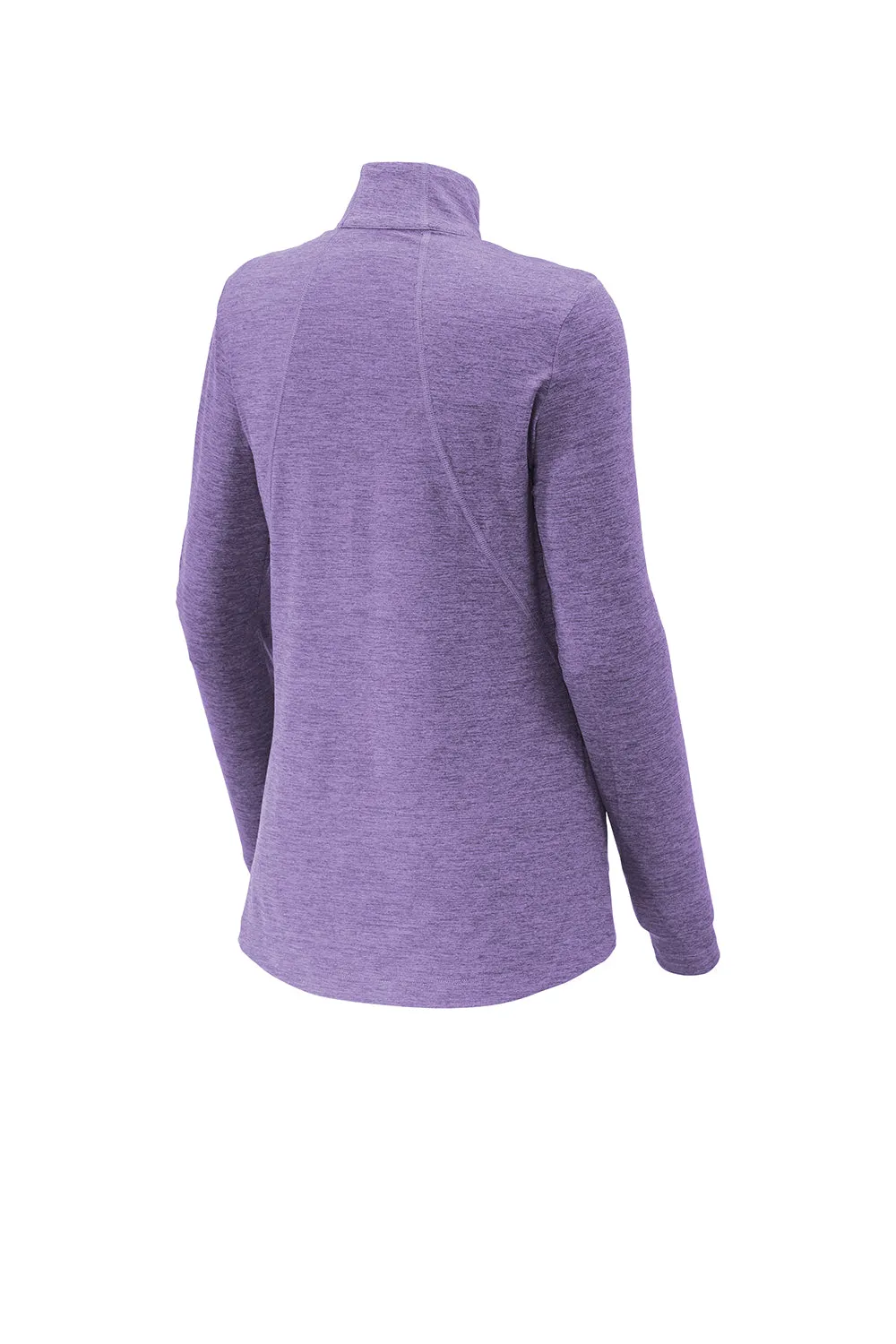 Sport-Tek Womens Exchange 1.5 Long Sleeve 1/4 Zip T-Shirt - Heather Hyacinth Purple - Closeout Clothing Sport-Tek