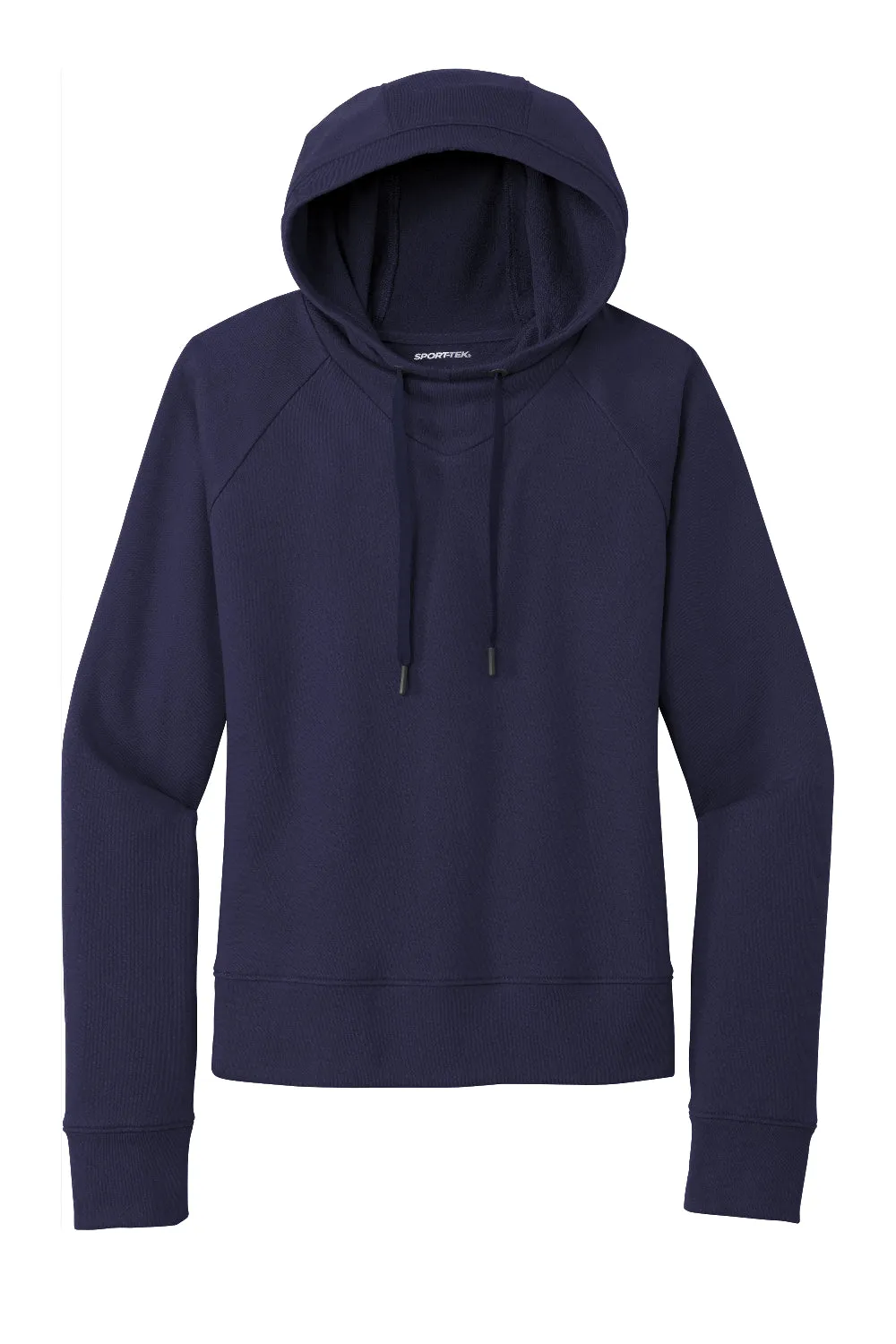 Sport-Tek Womens French Terry Hooded Sweatshirt Hoodie - True Navy Blue - Closeout Clothing Sport-Tek
