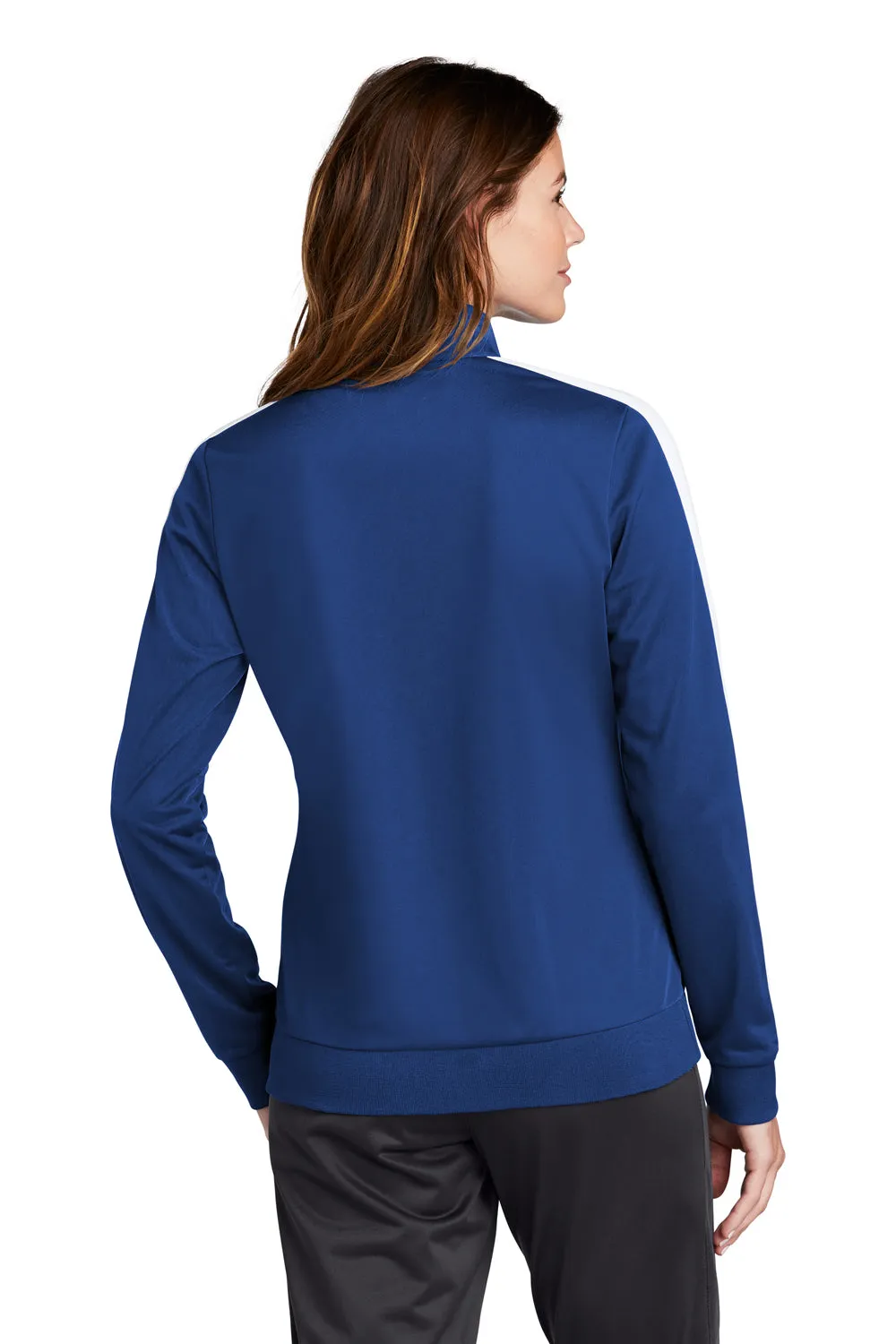 Sport-Tek Womens Full Zip Track Jacket - True Royal Blue/White - Closeout Clothing Sport-Tek