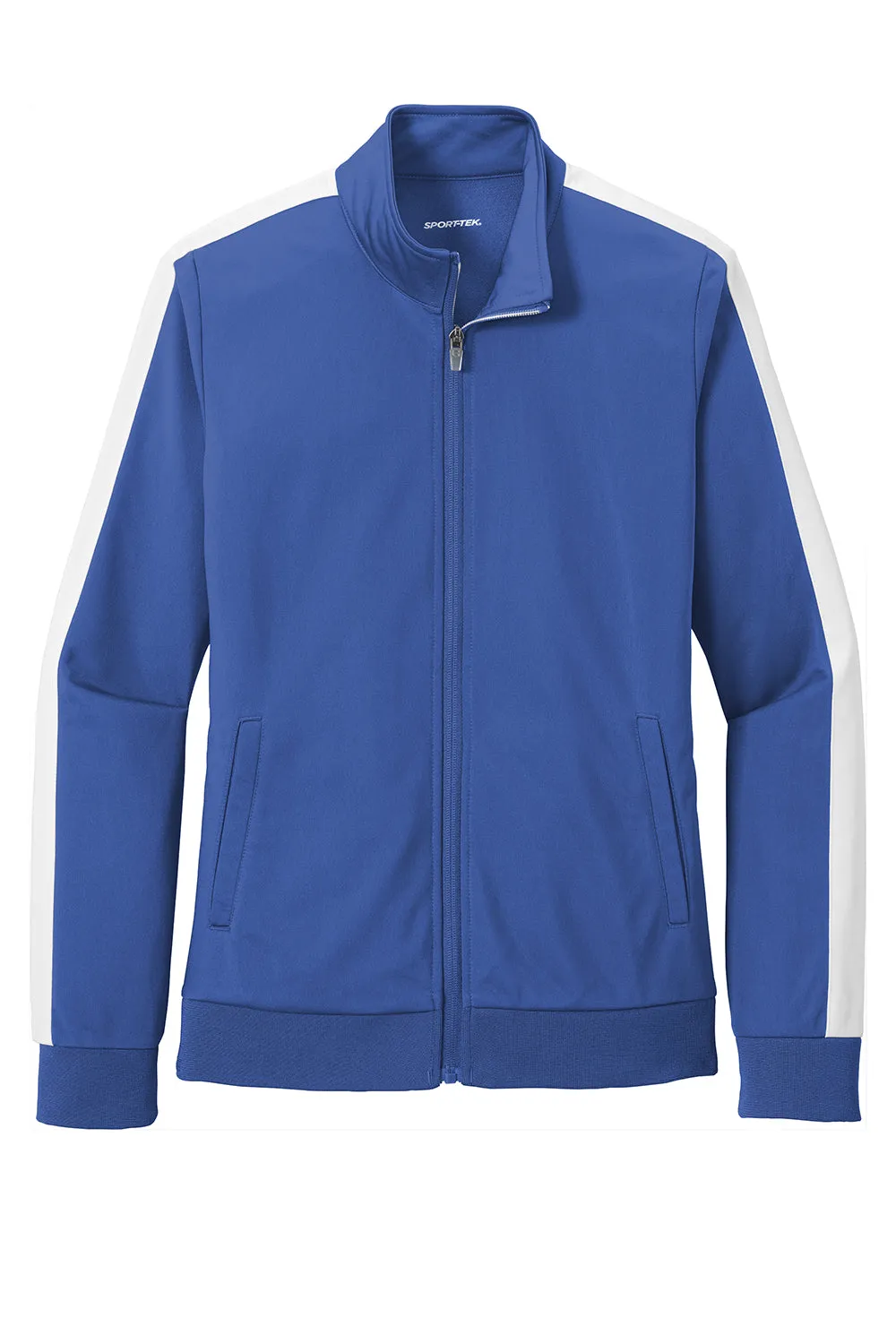 Sport-Tek Womens Full Zip Track Jacket - True Royal Blue/White - Closeout Clothing Sport-Tek