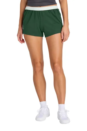 Sport-Tek Womens Jersey Knit Squad Shorts - Forest Green Clothing Sport-Tek