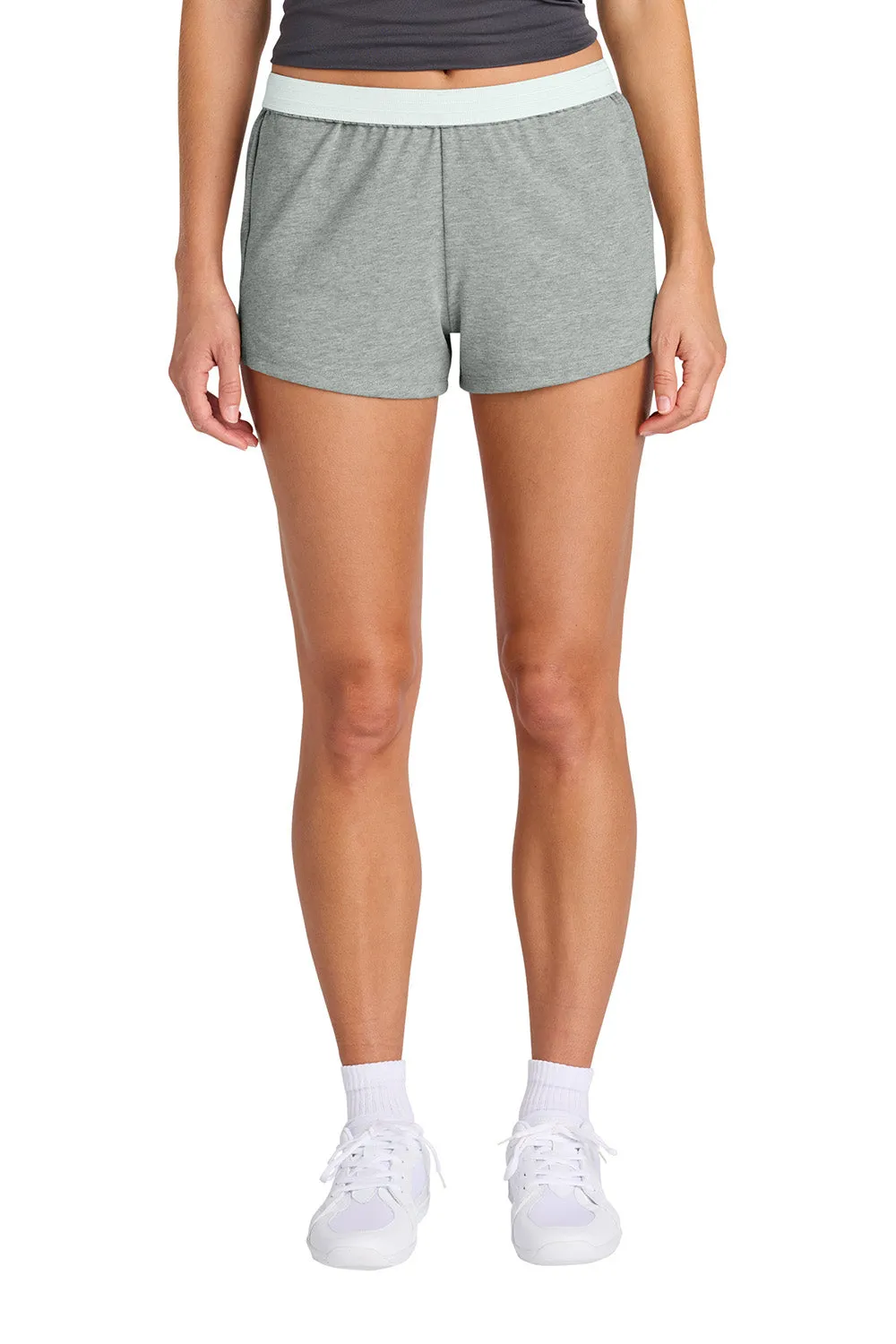 Sport-Tek Womens Jersey Knit Squad Shorts - Heather Grey Clothing Sport-Tek