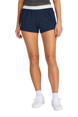 Sport-Tek Womens Jersey Knit Squad Shorts - True Navy Blue Clothing Sport-Tek