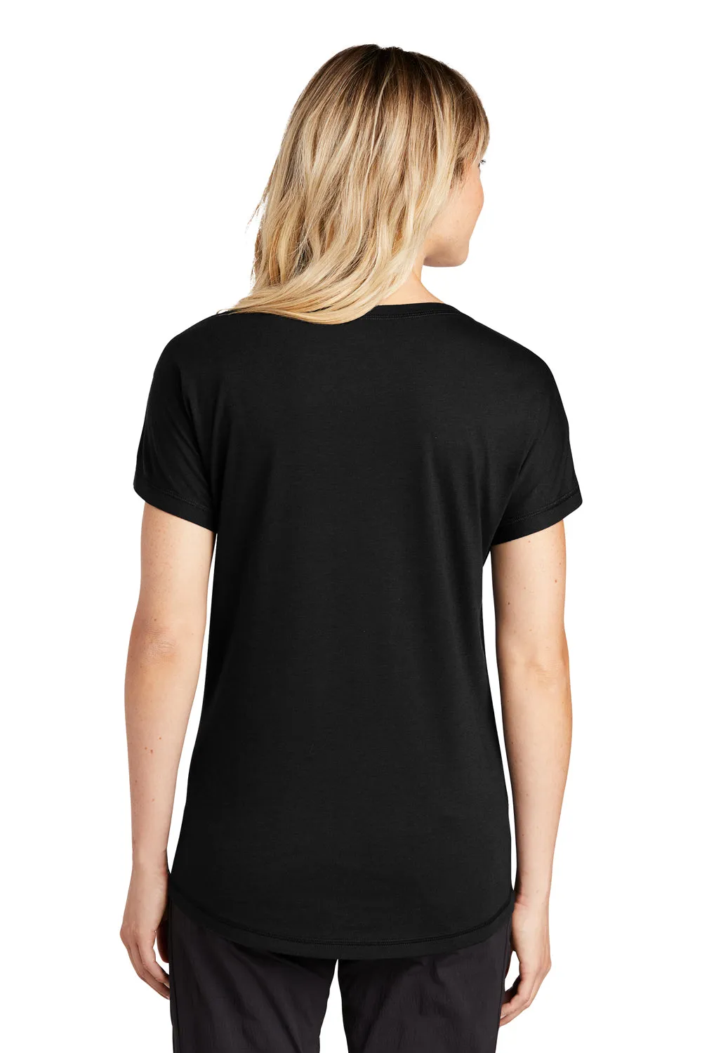 Sport-Tek Womens Moisture Wicking Short Sleeve V-Neck T-Shirt - Black - Closeout Clothing Sport-Tek