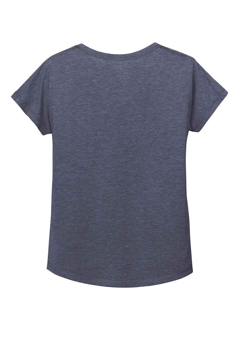 Sport-Tek Womens Moisture Wicking Short Sleeve V-Neck T-Shirt - Heather True Navy Blue - Closeout Clothing Sport-Tek