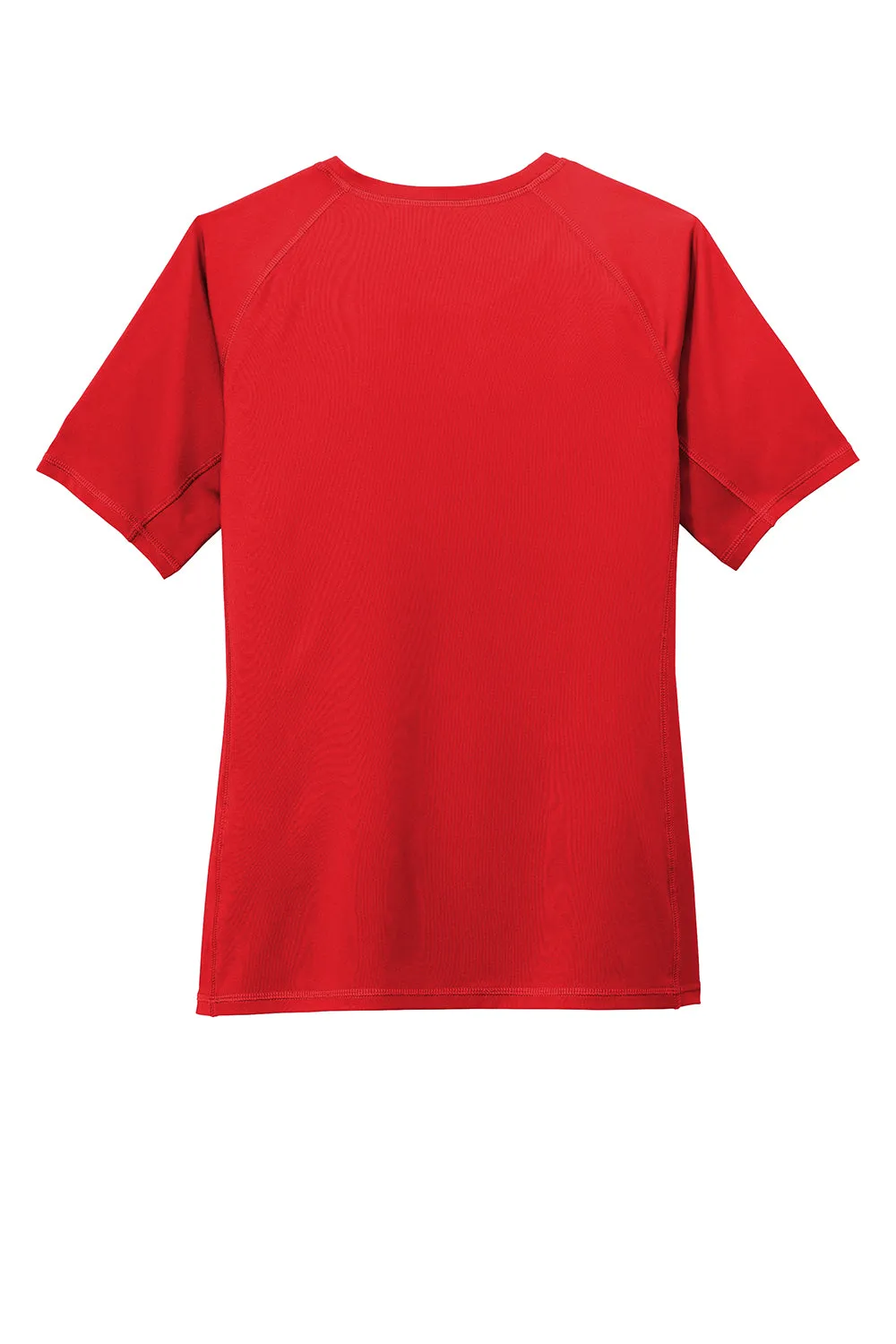 Sport-Tek Womens Rashguard Moisture Wicking Short Sleeve Crewneck T-Shirt - True Red Clothing Sport-Tek
