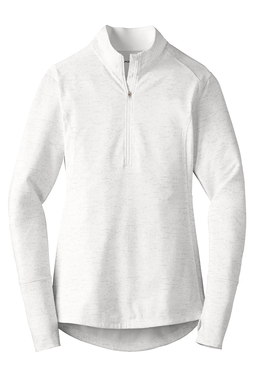 Sport-Tek Womens Sport-Wick Moisture Wicking 1/4 Zip Sweatshirt - White - Closeout Clothing Sport-Tek