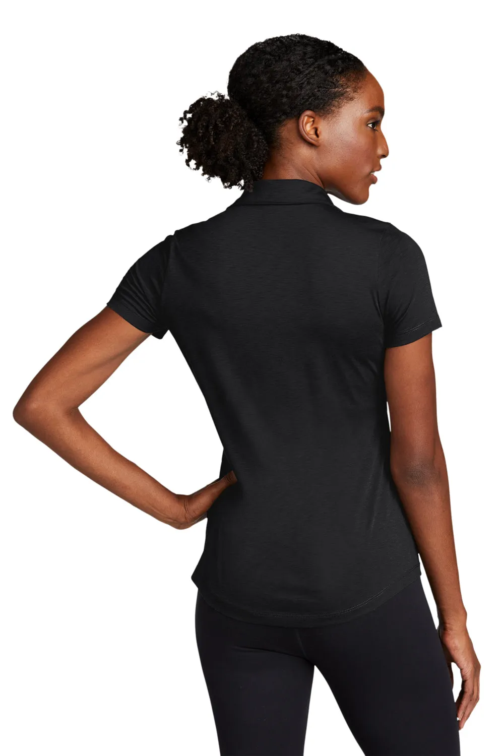 Sport-Tek Womens Strive Moisture Wicking Short Sleeve Polo Shirt - Black Clothing Sport-Tek