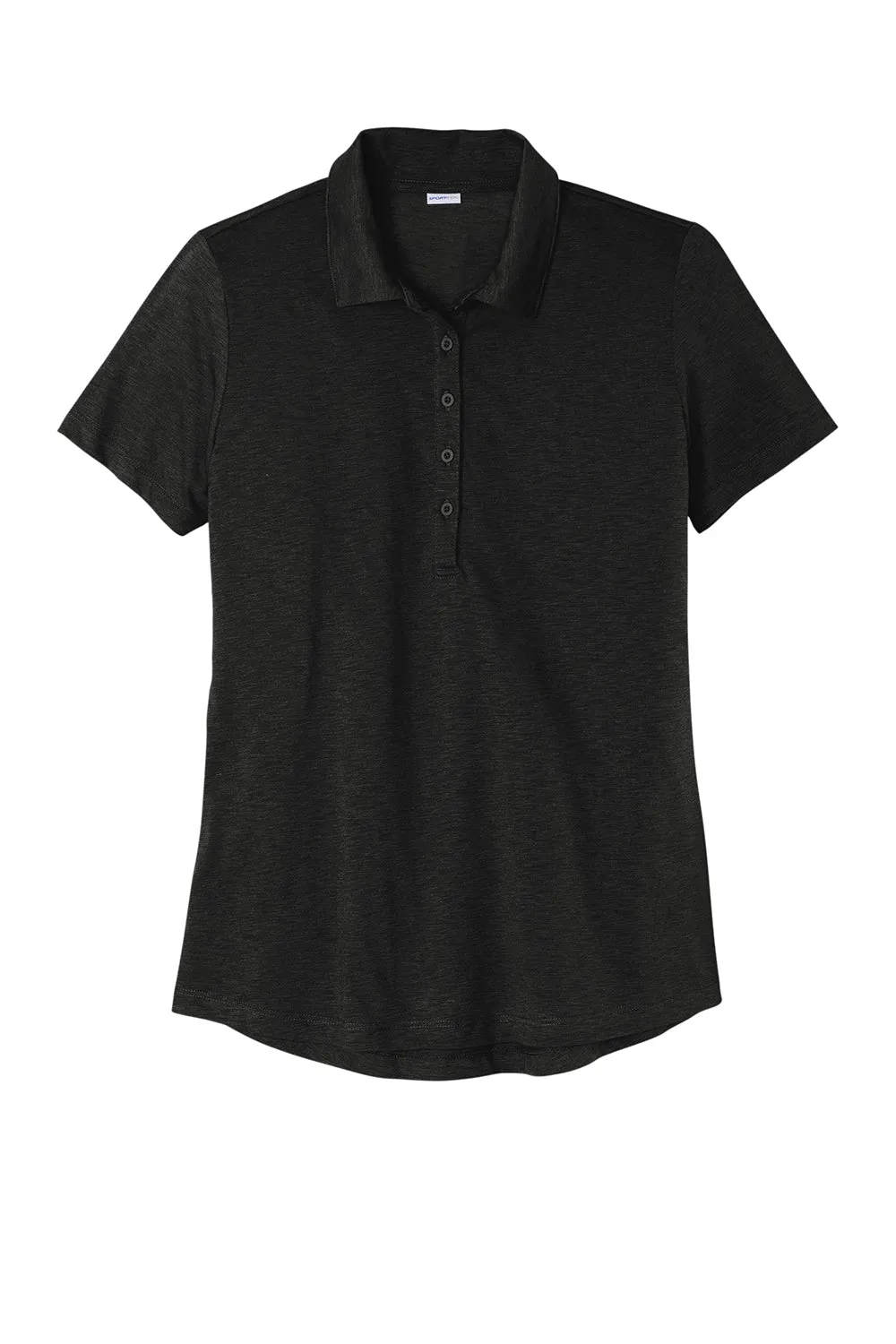 Sport-Tek Womens Strive Moisture Wicking Short Sleeve Polo Shirt - Black Clothing Sport-Tek