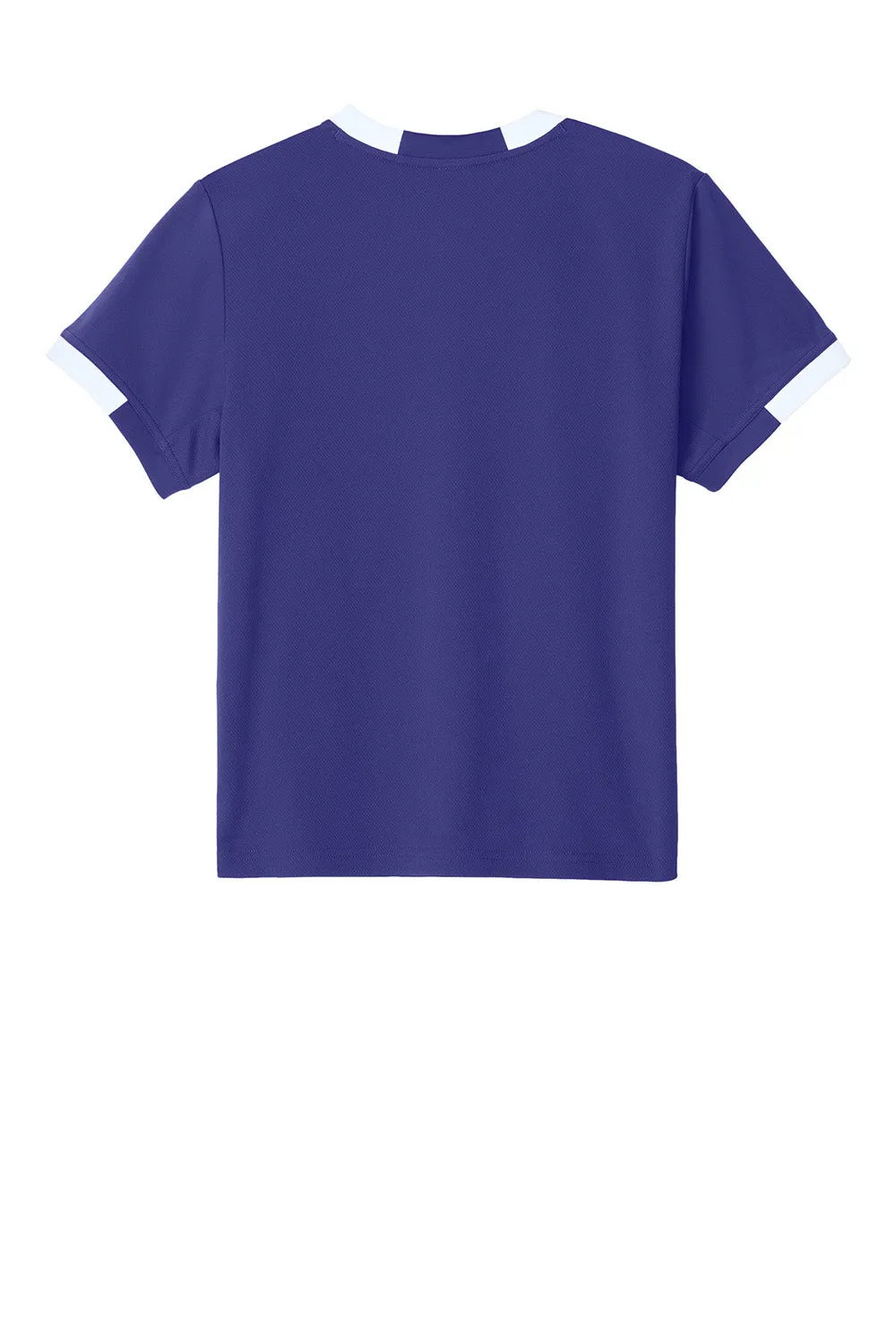 Sport-Tek Youth Club Moisture Wicking Short Sleeve Crewneck T-Shirt - Purple/White Clothing Sport-Tek
