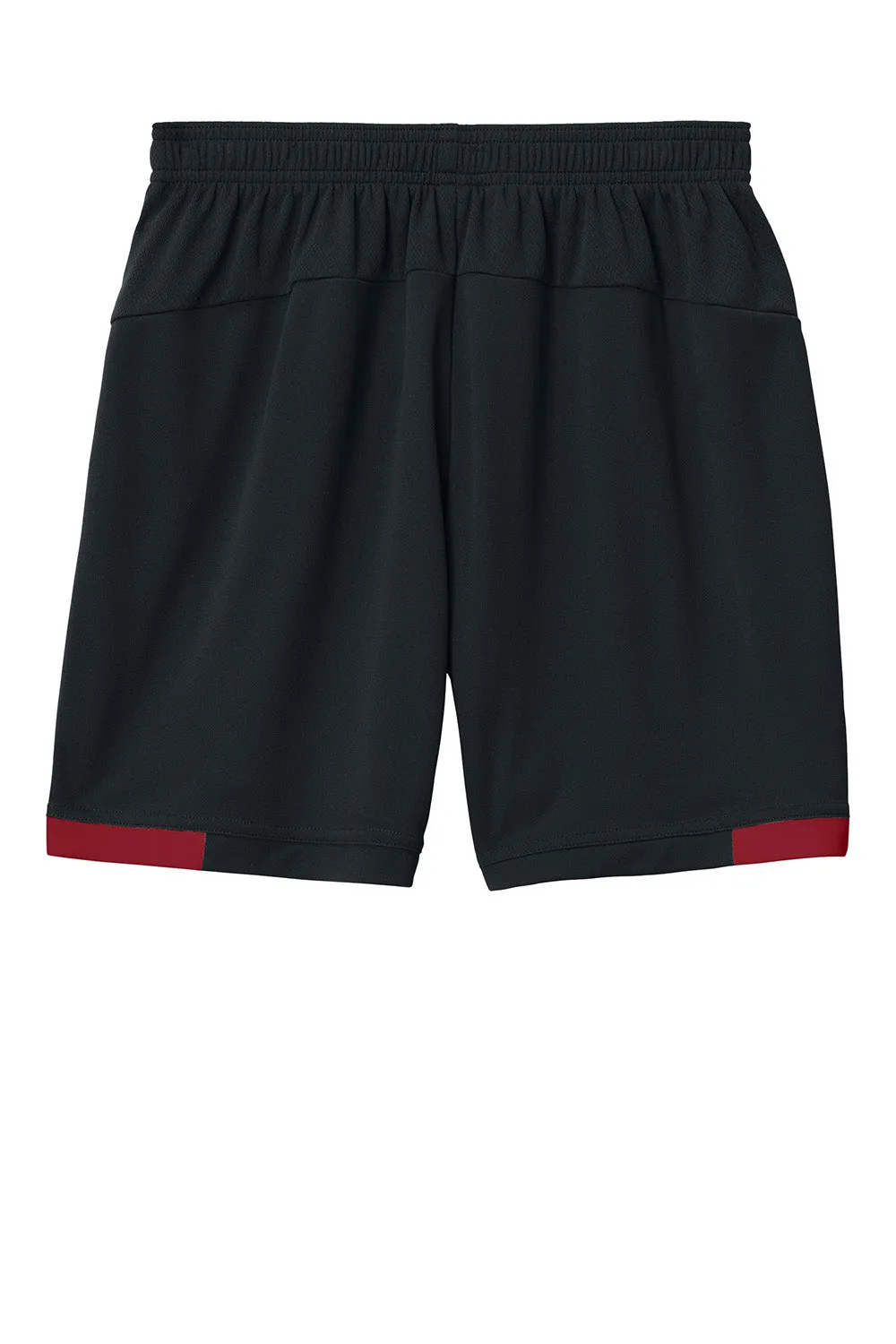 Sport-Tek Youth Club Moisture Wicking Shorts - Black/Deep Red Clothing Sport-Tek