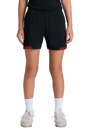 Sport-Tek Youth Club Moisture Wicking Shorts - Black/Deep Red Clothing Sport-Tek