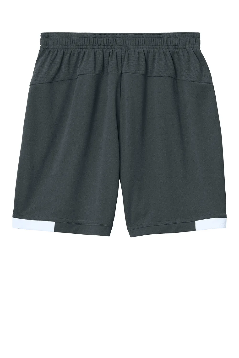 Sport-Tek Youth Club Moisture Wicking Shorts - Iron Grey/White Clothing Sport-Tek