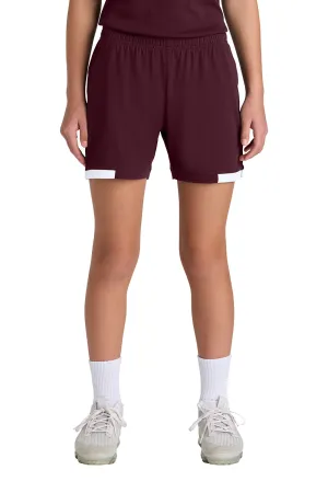 Sport-Tek Youth Club Moisture Wicking Shorts - Maroon/White Clothing Sport-Tek