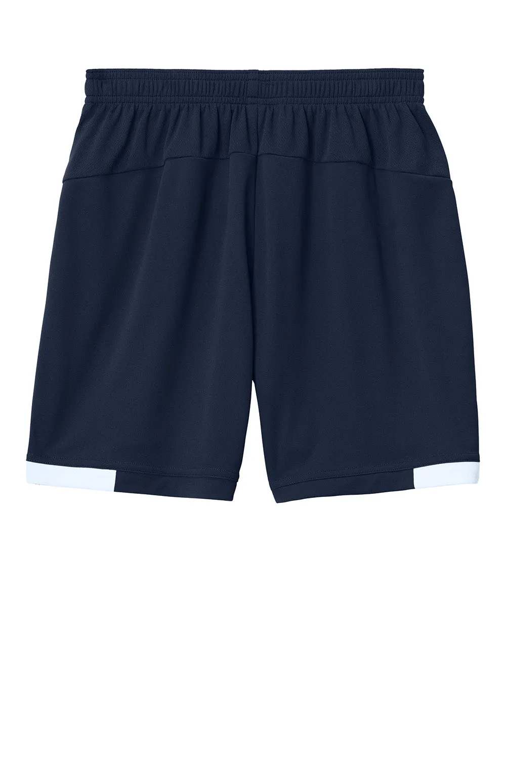 Sport-Tek Youth Club Moisture Wicking Shorts - True Navy Blue/White Clothing Sport-Tek