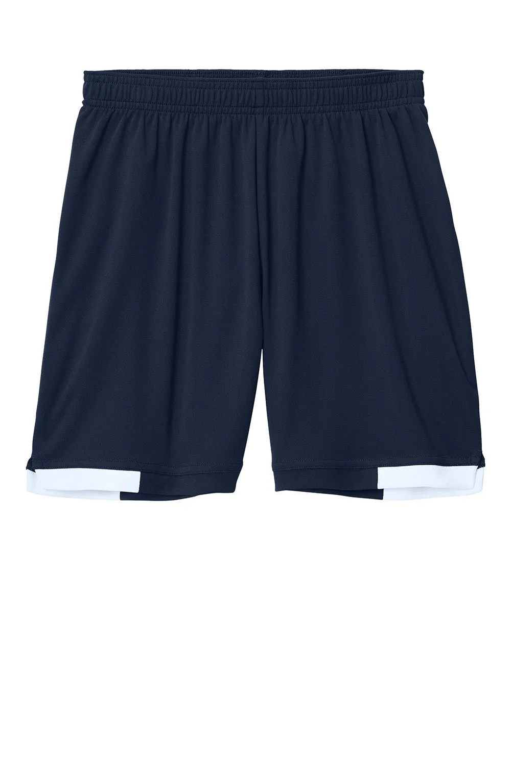 Sport-Tek Youth Club Moisture Wicking Shorts - True Navy Blue/White Clothing Sport-Tek
