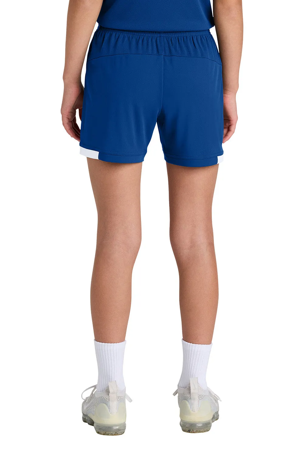 Sport-Tek Youth Club Moisture Wicking Shorts - True Royal Blue/White Clothing Sport-Tek