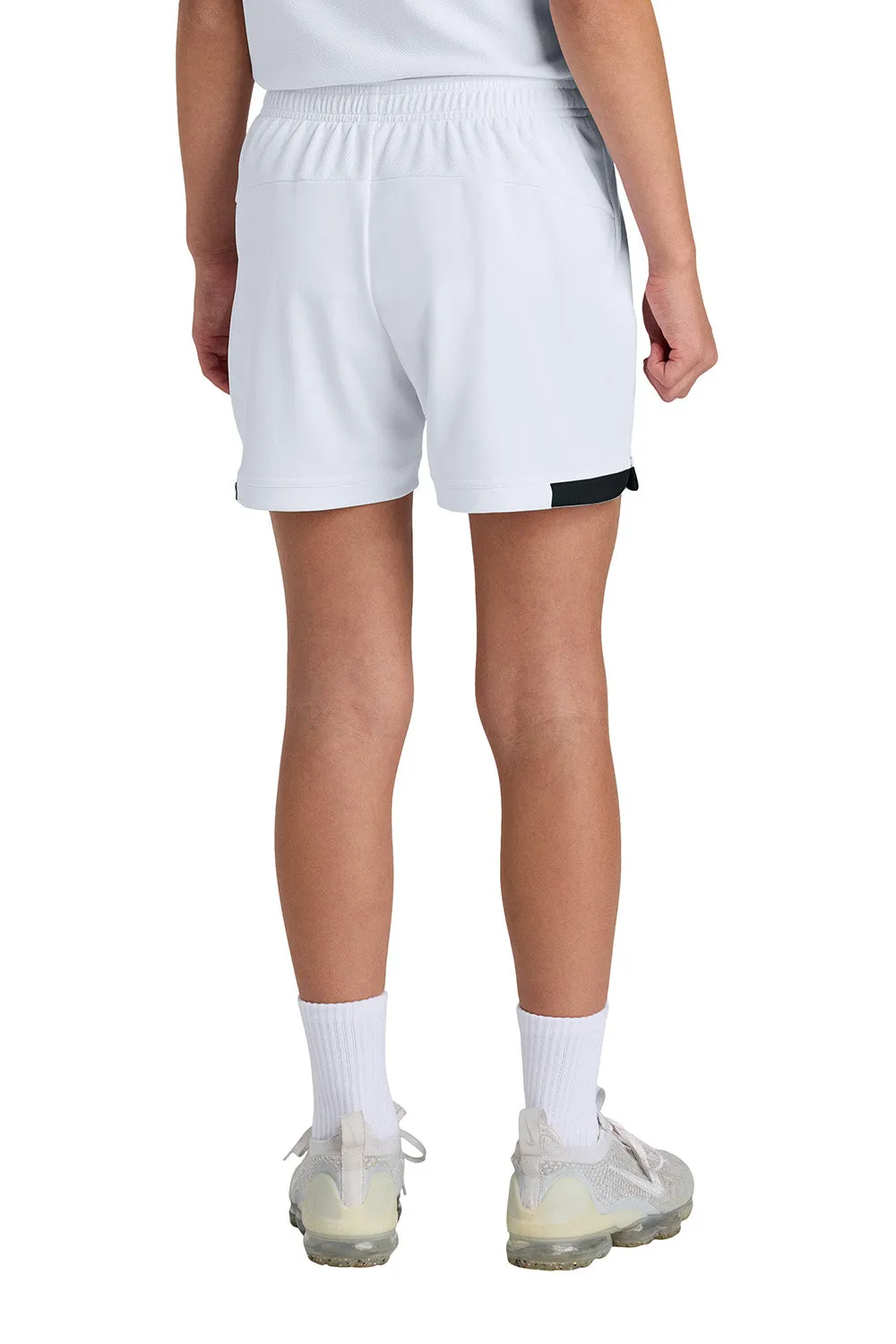 Sport-Tek Youth Club Moisture Wicking Shorts - White/Black Clothing Sport-Tek