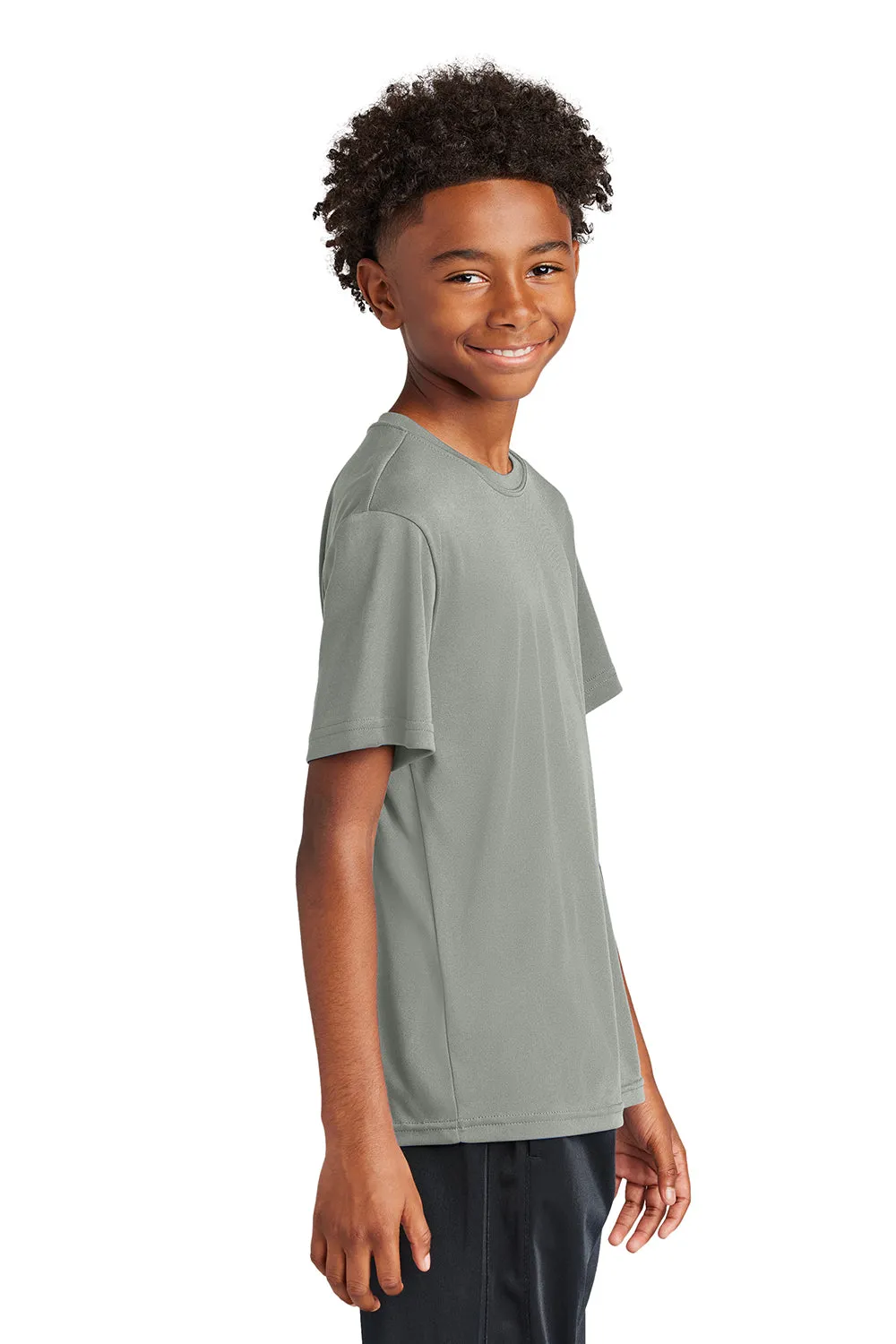 Sport-Tek Youth Competitor Moisture Wicking Short Sleeve Crewneck T-Shirt - Concrete Grey Clothing Sport-Tek