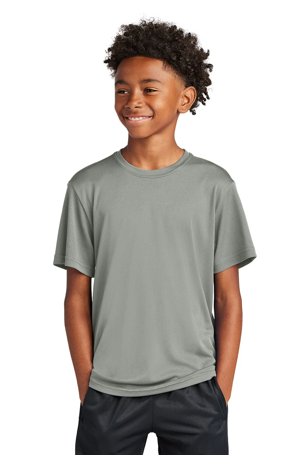 Sport-Tek Youth Competitor Moisture Wicking Short Sleeve Crewneck T-Shirt - Concrete Grey Clothing Sport-Tek