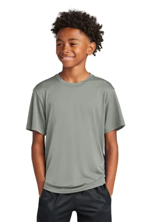 Sport-Tek Youth Competitor Moisture Wicking Short Sleeve Crewneck T-Shirt - Concrete Grey Clothing Sport-Tek