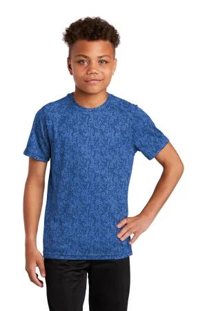Sport-Tek Youth Digi Camo Moisture Wicking Short Sleeve Crewneck T-Shirt - Royal Blue Clothing Sport-Tek
