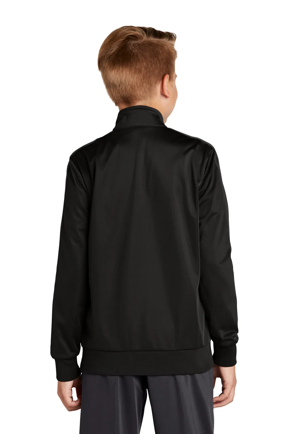 Sport-Tek Youth Full Zip Track Jacket - Black Clothing Sport-Tek