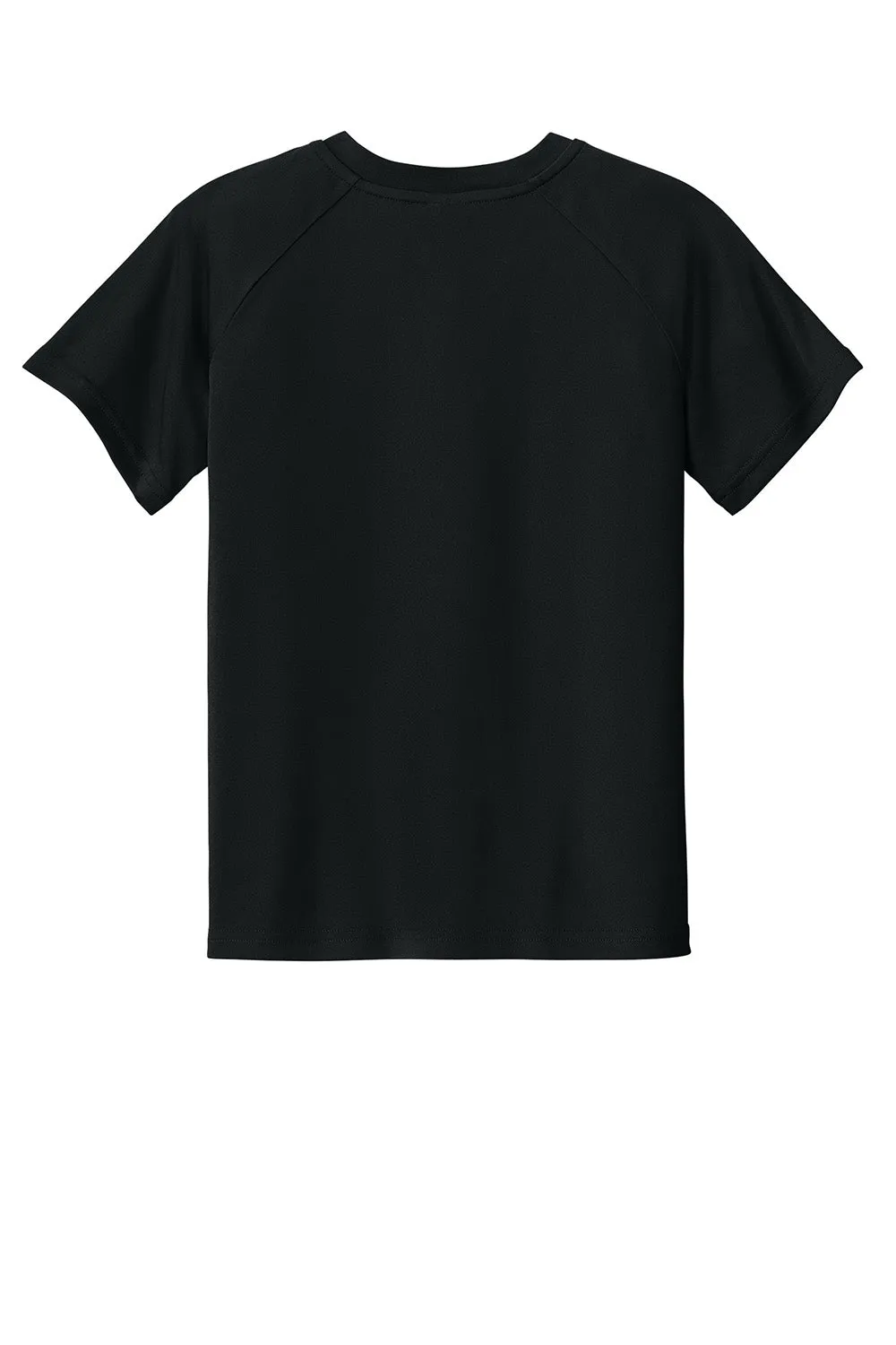 Sport-Tek Youth Moisture Wicking Competitor 2-Button Short Sleeve Henley - Black Clothing Sport-Tek