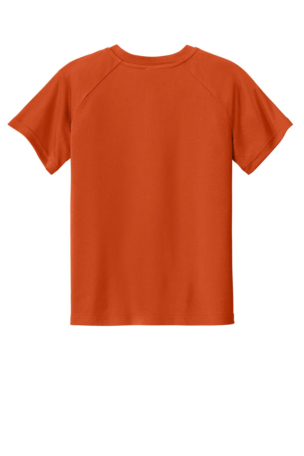 Sport-Tek Youth Moisture Wicking Competitor 2-Button Short Sleeve Henley - Deep Orange Clothing Sport-Tek