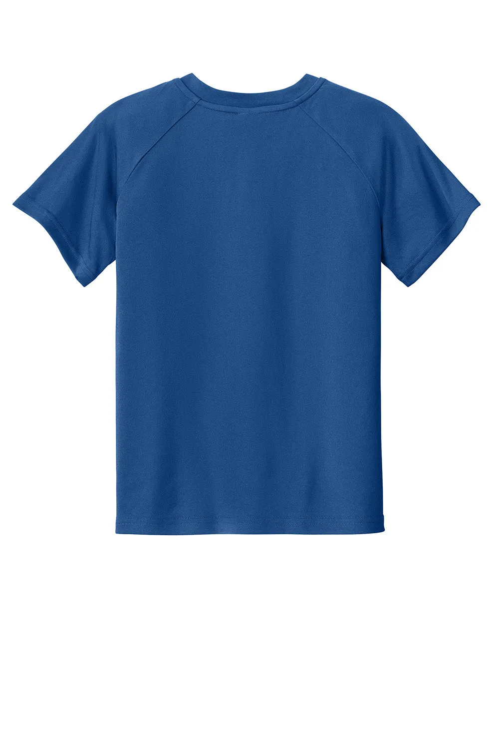 Sport-Tek Youth Moisture Wicking Competitor 2-Button Short Sleeve Henley - Royal Blue Clothing Sport-Tek