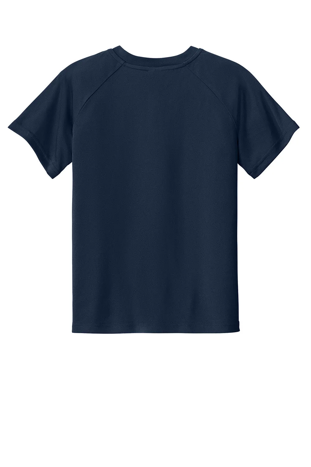 Sport-Tek Youth Moisture Wicking Competitor 2-Button Short Sleeve Henley - True Navy Blue Clothing Sport-Tek