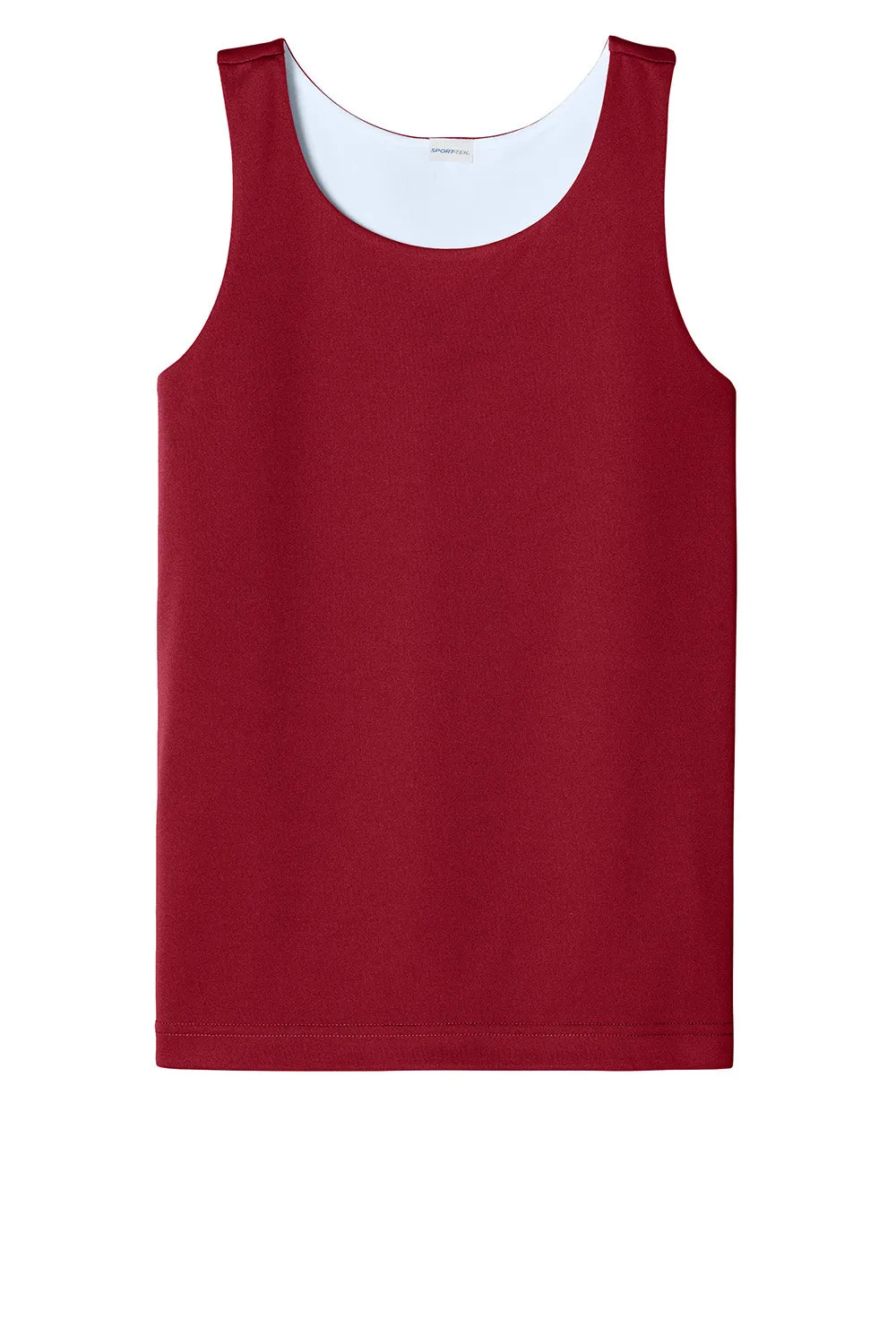 Sport-Tek Youth Moisture Wicking Competitor Rev Tank Top - Deep Red/White Clothing Sport-Tek
