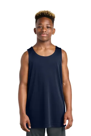 Sport-Tek Youth Moisture Wicking Competitor Rev Tank Top - True Navy Blue/White Clothing Sport-Tek