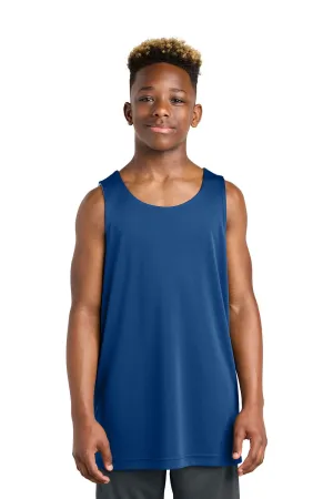 Sport-Tek Youth Moisture Wicking Competitor Rev Tank Top - True Royal Blue/White Clothing Sport-Tek